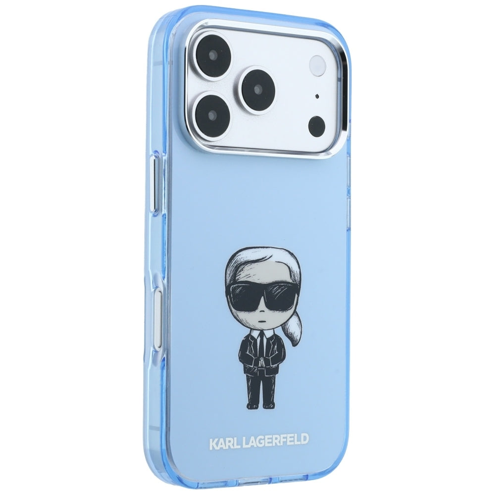 MagSafe tok Apple iPhone 18 Pro / 17 Pro készülékhez, Karl Lagerfeld, HC IML Ikonik Sketch Print, Kék
