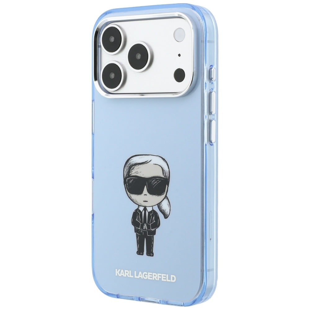 MagSafe tok Apple iPhone 18 Pro / 17 Pro készülékhez, Karl Lagerfeld, HC IML Ikonik Sketch Print, Kék