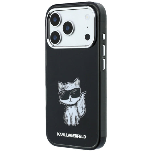 MagSafe tok Apple iPhone 18 Pro / 17 Pro készülékhez, Karl Lagerfeld, IML Choupette Body Sketch Print, Fekete