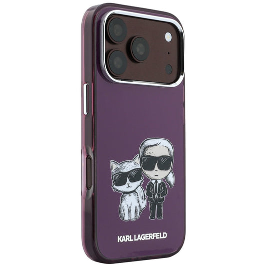 MagSafe tok Apple iPhone 18 Pro / 17 Pro készülékhez, Karl Lagerfeld, IML KC Bodies Sketch Print, Bordó