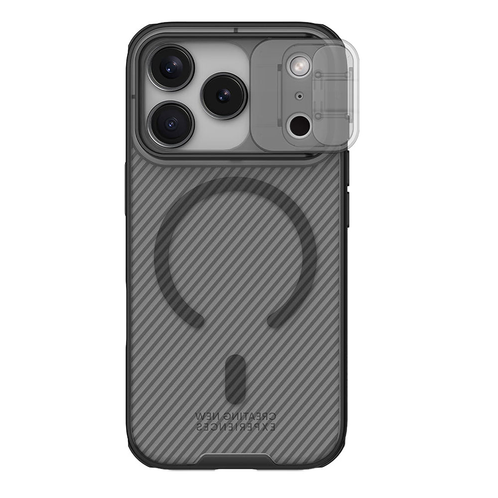 MagSafe tok Apple iPhone 18 Pro / 17 Pro-hoz, Nillkin, CamShield Pro, Fekete Átlátszó