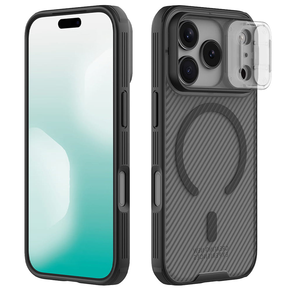 MagSafe tok Apple iPhone 18 Pro / 17 Pro-hoz, Nillkin, CamShield Pro, Fekete Átlátszó