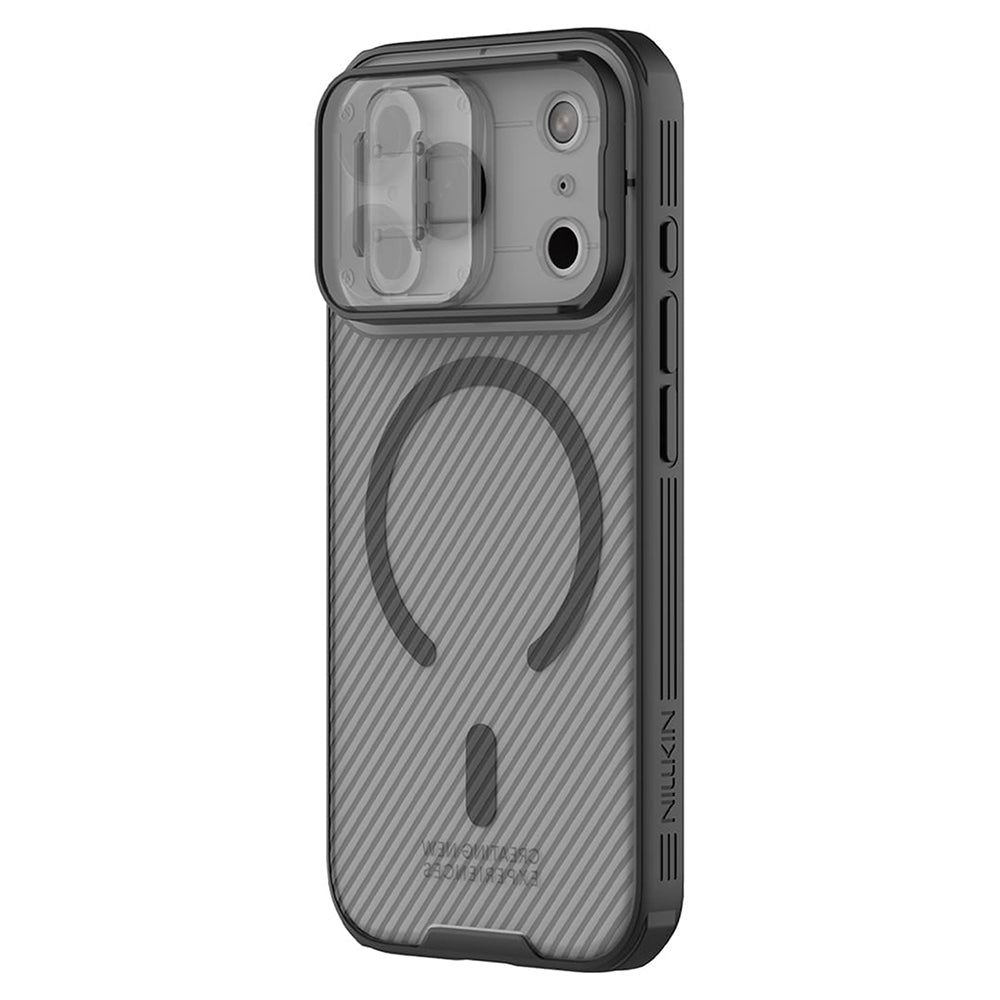 MagSafe tok Apple iPhone 18 Pro / 17 Pro-hoz, Nillkin, CamShield Pro, Fekete Átlátszó