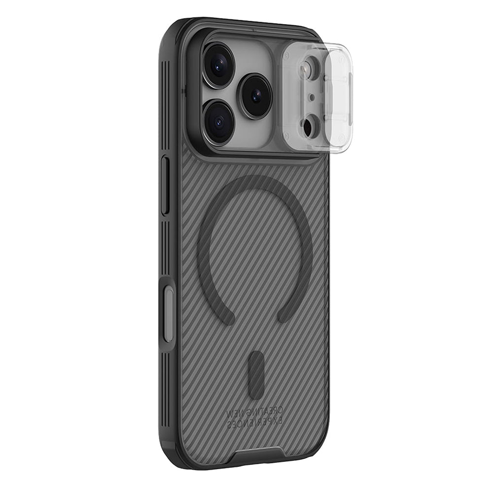 MagSafe tok Apple iPhone 18 Pro / 17 Pro-hoz, Nillkin, CamShield Pro, Fekete Átlátszó