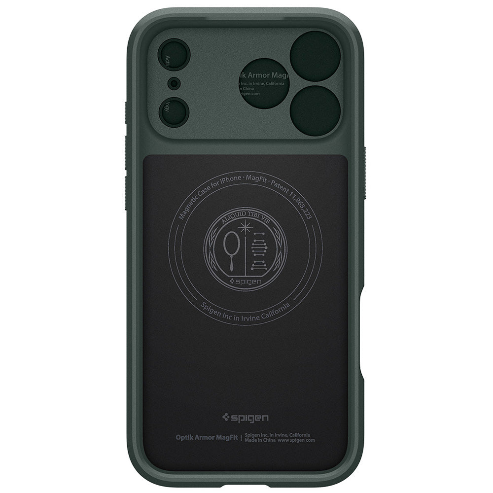 MagSafe tok Apple iPhone 18 Pro / 17 Pro-hoz, Spigen, Optik Armor, Zöld ACS09954