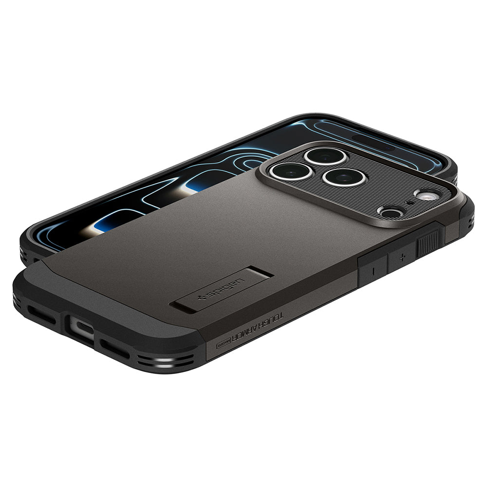 MagSafe tok Apple iPhone 18 Pro / 17 Pro-hoz, Spigen, Tough Armor T, Szürke ACS12174