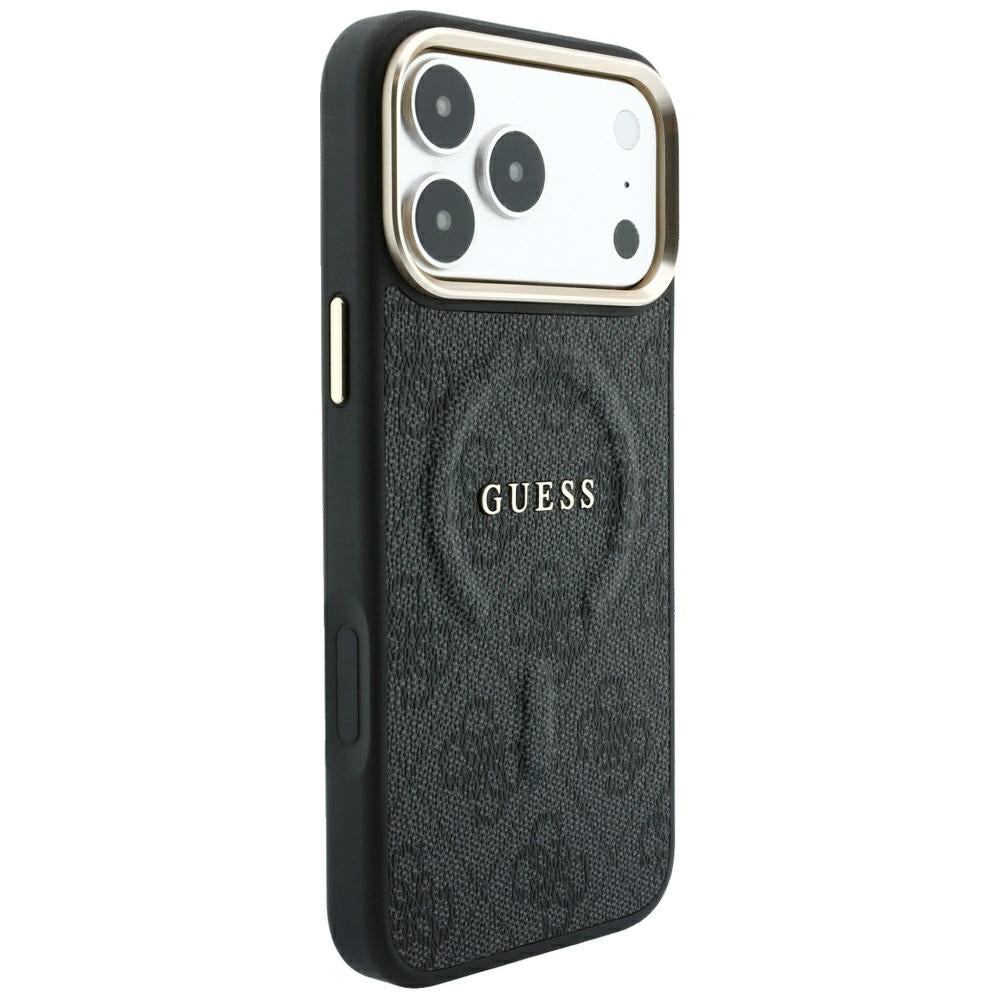 MagSafe tok Apple iPhone 18 Pro Max / 17 Pro Max készülékhez, Guess, 4G dombornyomott klasszikus, fekete