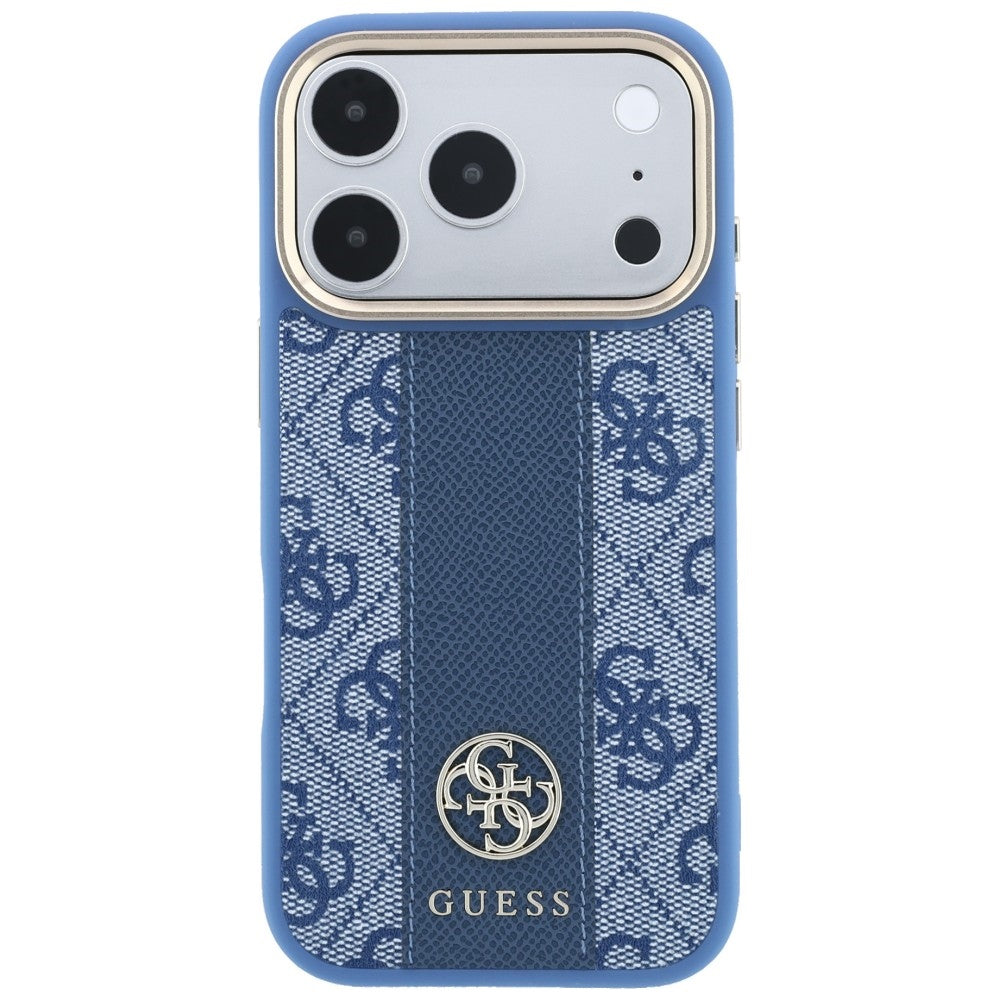 MagSafe tok Apple iPhone 18 Pro Max / 17 Pro Max készülékhez, Guess, 4G Csíkos Kerek Klasszikus Logó, Kék