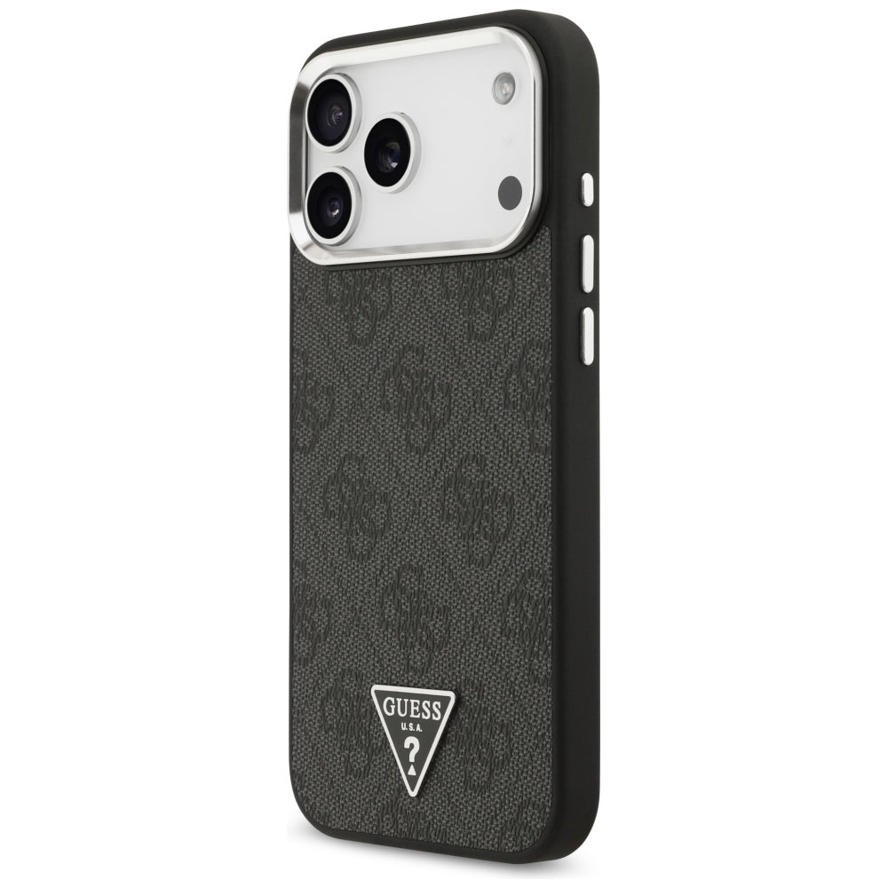 MagSafe tok Apple iPhone 18 Pro Max / 17 Pro Max, Guess, 4G Triangle Logo, Fekete