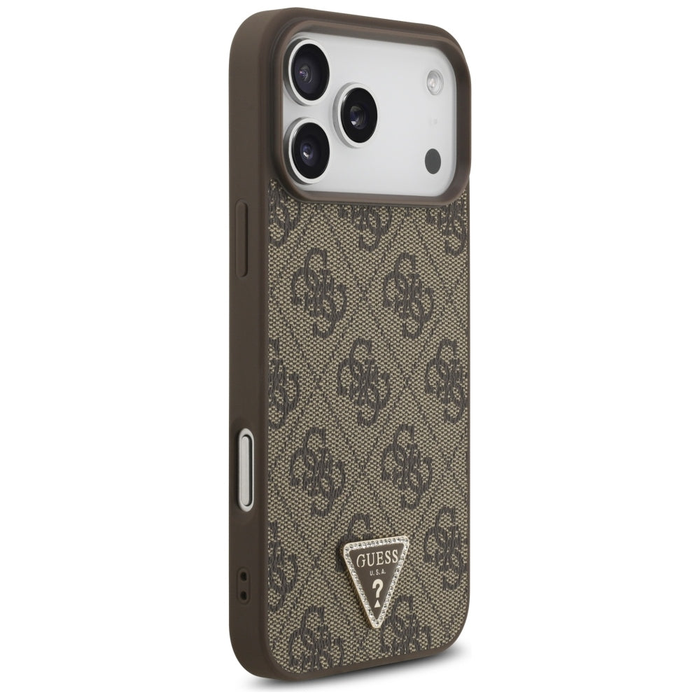 MagSafe tok Apple iPhone 18 Pro Max / 17 Pro Max készülékhez, Guess, 4G Triangle Strass, Barna