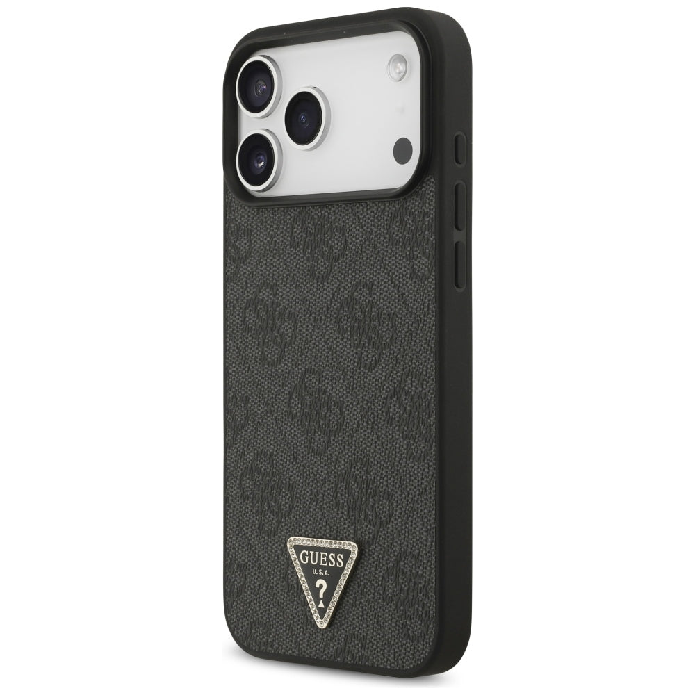 MagSafe tok Apple iPhone 18 Pro Max / 17 Pro Max készülékhez, Guess, 4G Triangle Strass, Fekete