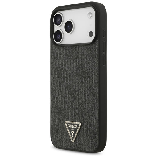 MagSafe tok Apple iPhone 18 Pro Max / 17 Pro Max készülékhez, Guess, 4G Triangle Strass, Fekete