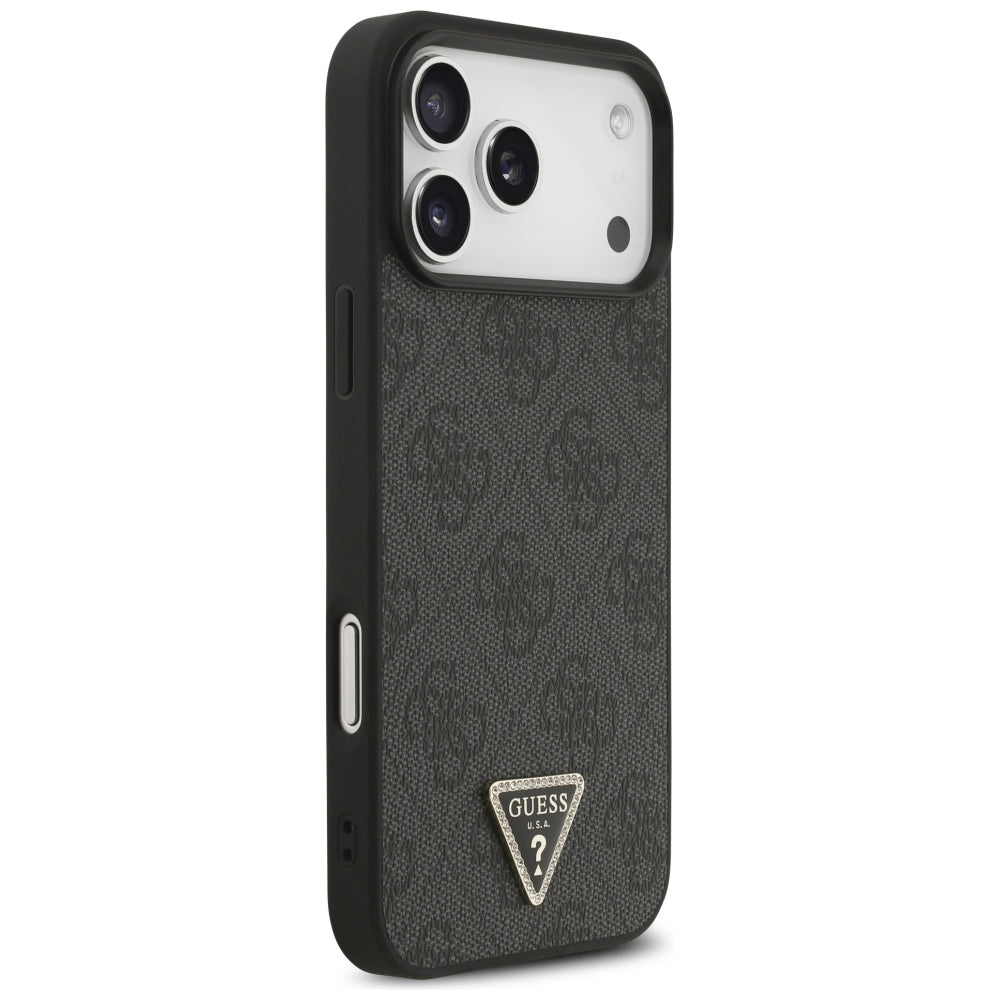 MagSafe tok Apple iPhone 18 Pro Max / 17 Pro Max készülékhez, Guess, 4G Triangle Strass, Fekete