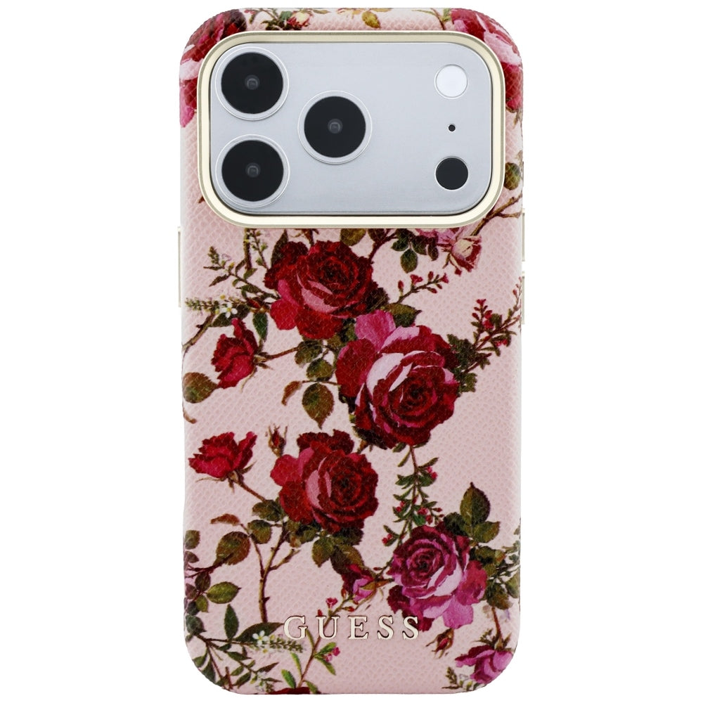 MagSafe tok Apple iPhone 18 Pro Max / 17 Pro Max készülékhez, Guess, Blossom Roses Print, rózsaszín