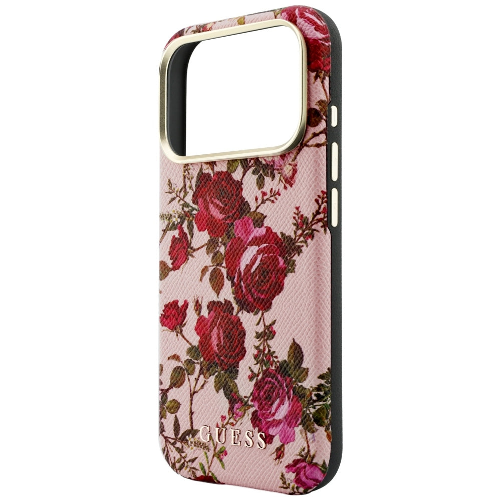 MagSafe tok Apple iPhone 18 Pro Max / 17 Pro Max készülékhez, Guess, Blossom Roses Print, rózsaszín