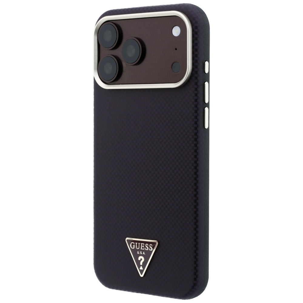 MagSafe tok Apple iPhone 18 Pro Max / 17 Pro Max készülékhez, Guess, Kevlar Háromszög Logó, Bordó