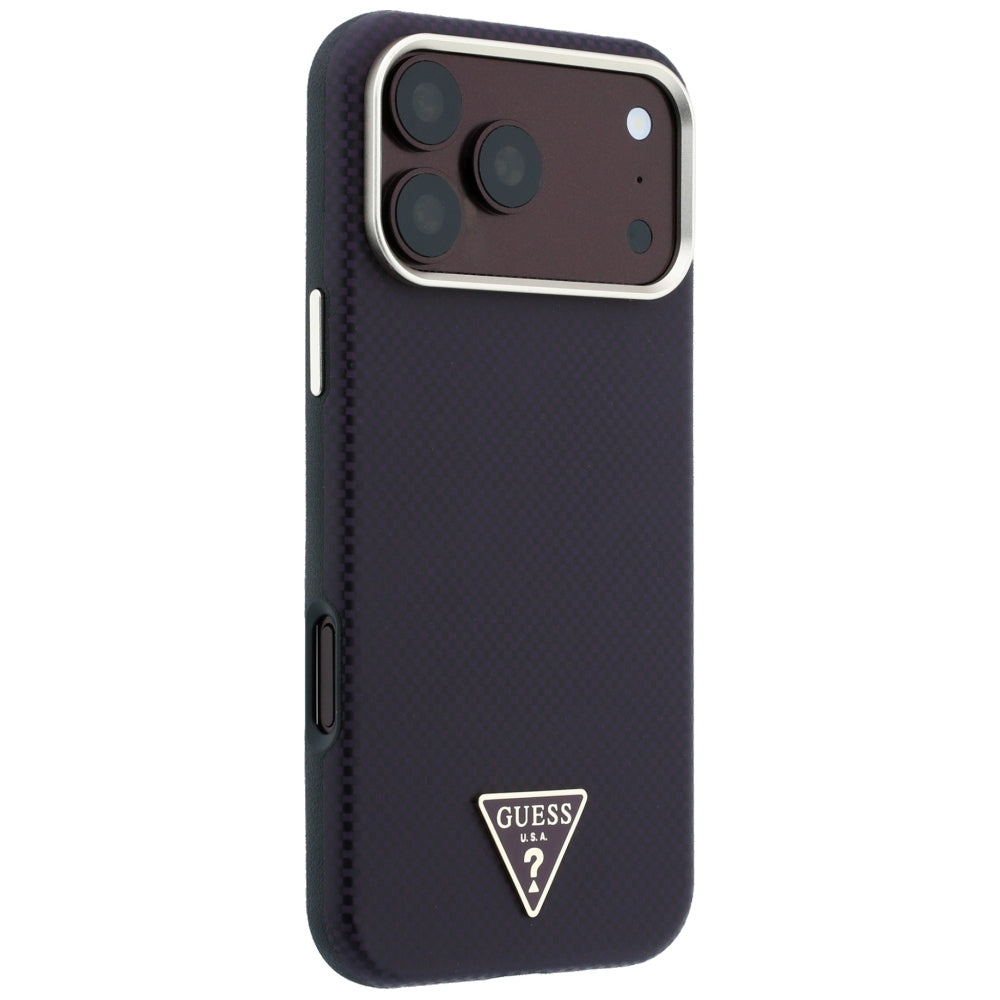 MagSafe tok Apple iPhone 18 Pro Max / 17 Pro Max készülékhez, Guess, Kevlar Háromszög Logó, Bordó