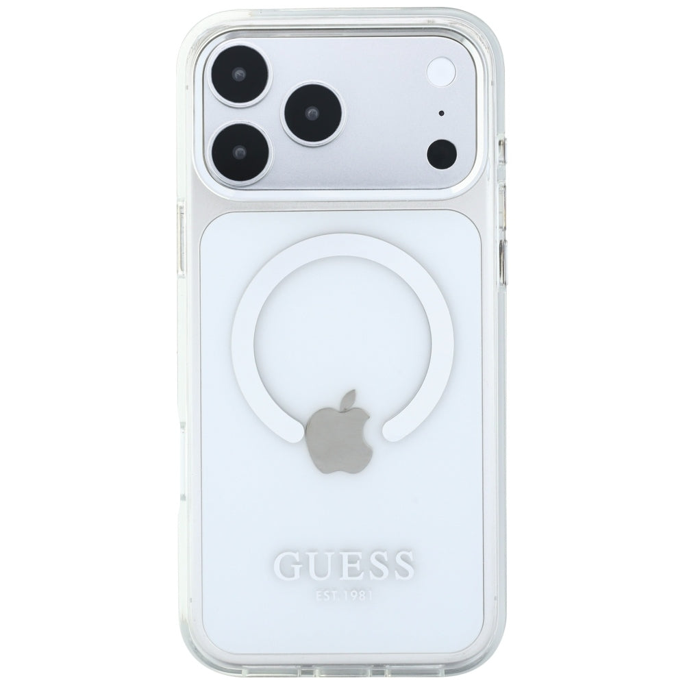 MagSafe tok Apple iPhone 18 Pro Max / 17 Pro Max készülékhez, Guess, Fém Kontúr, Ezüst