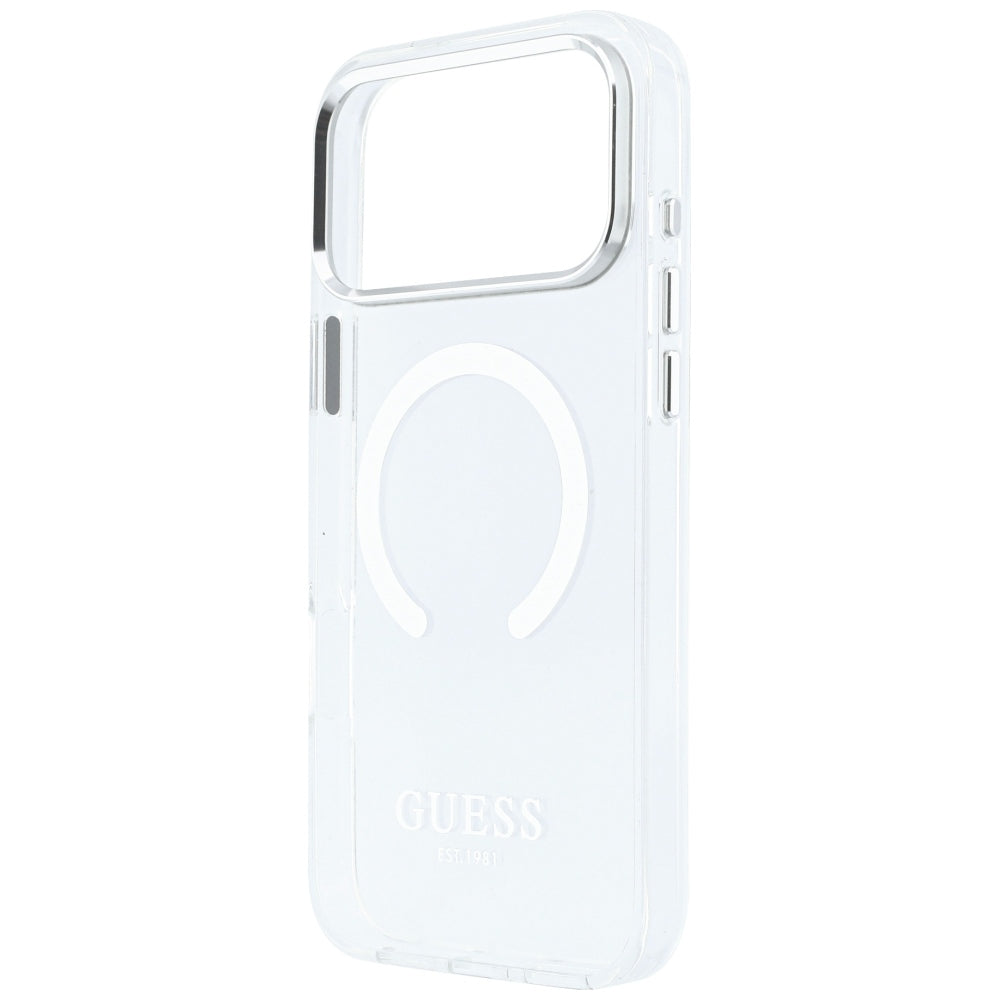 MagSafe tok Apple iPhone 18 Pro Max / 17 Pro Max készülékhez, Guess, Fém Kontúr, Ezüst