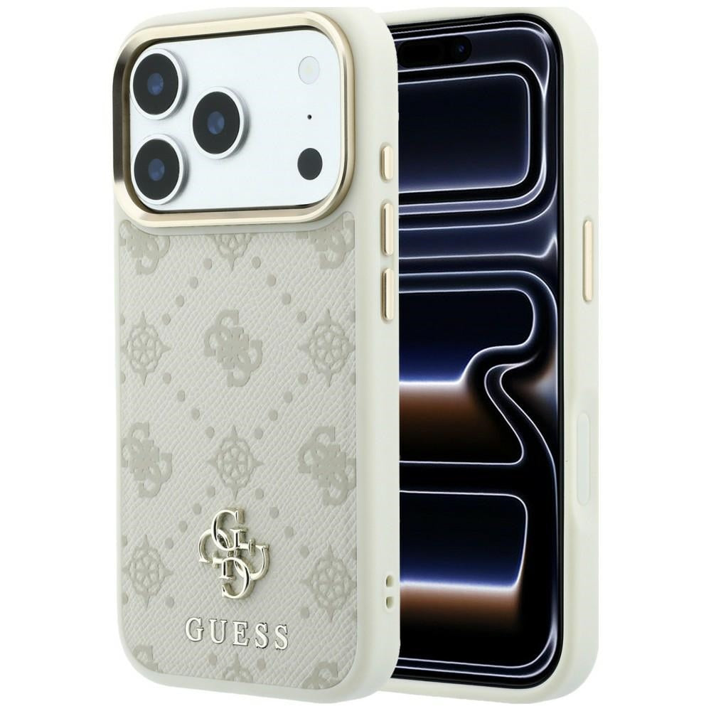 MagSafe tok Apple iPhone 18 Pro Max / 17 Pro Max készülékhez, Guess, Peony 4G kis logó, bézs