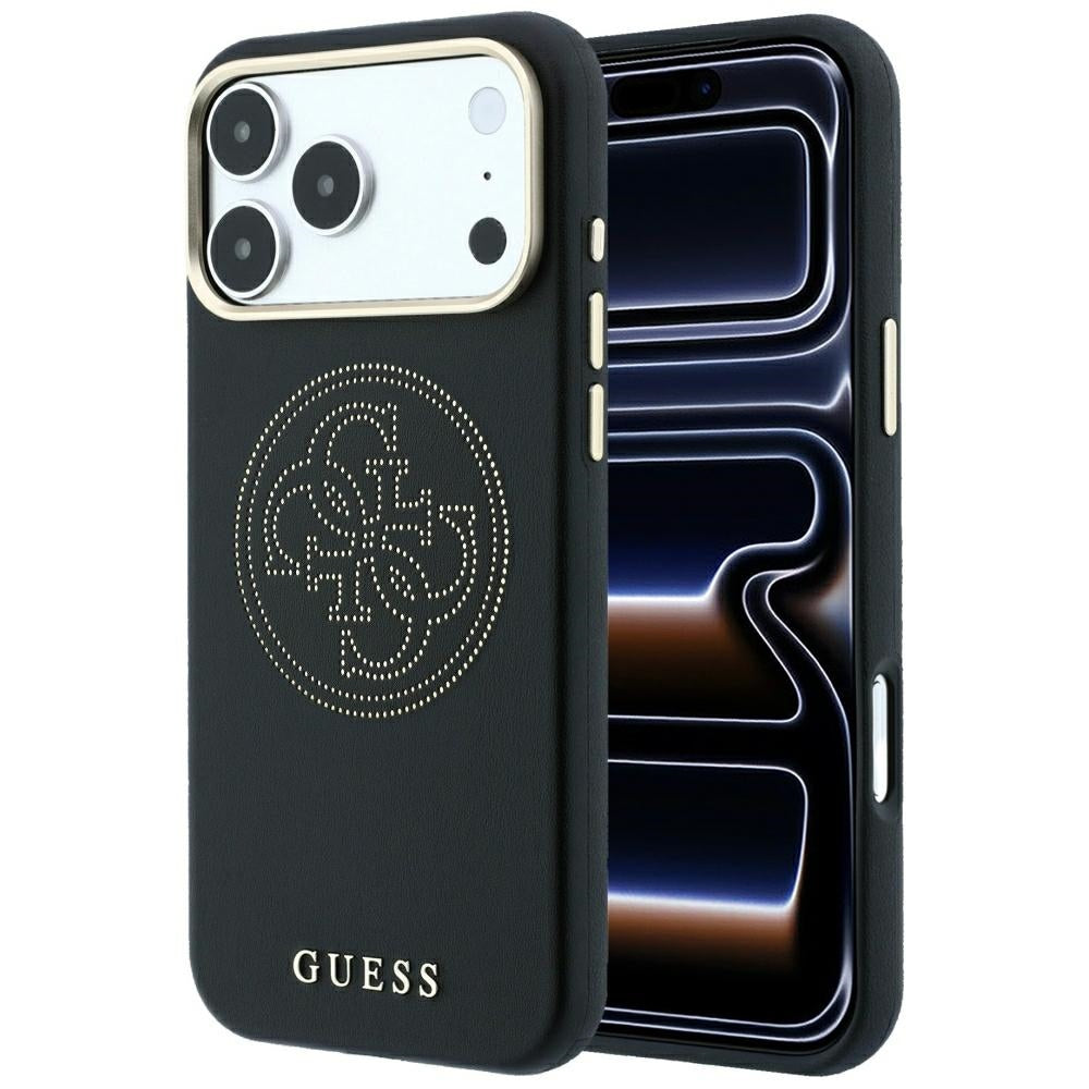MagSafe tok Apple iPhone 18 Pro Max / 17 Pro Max készülékhez, Guess, Lyukacsos 4G, Fekete