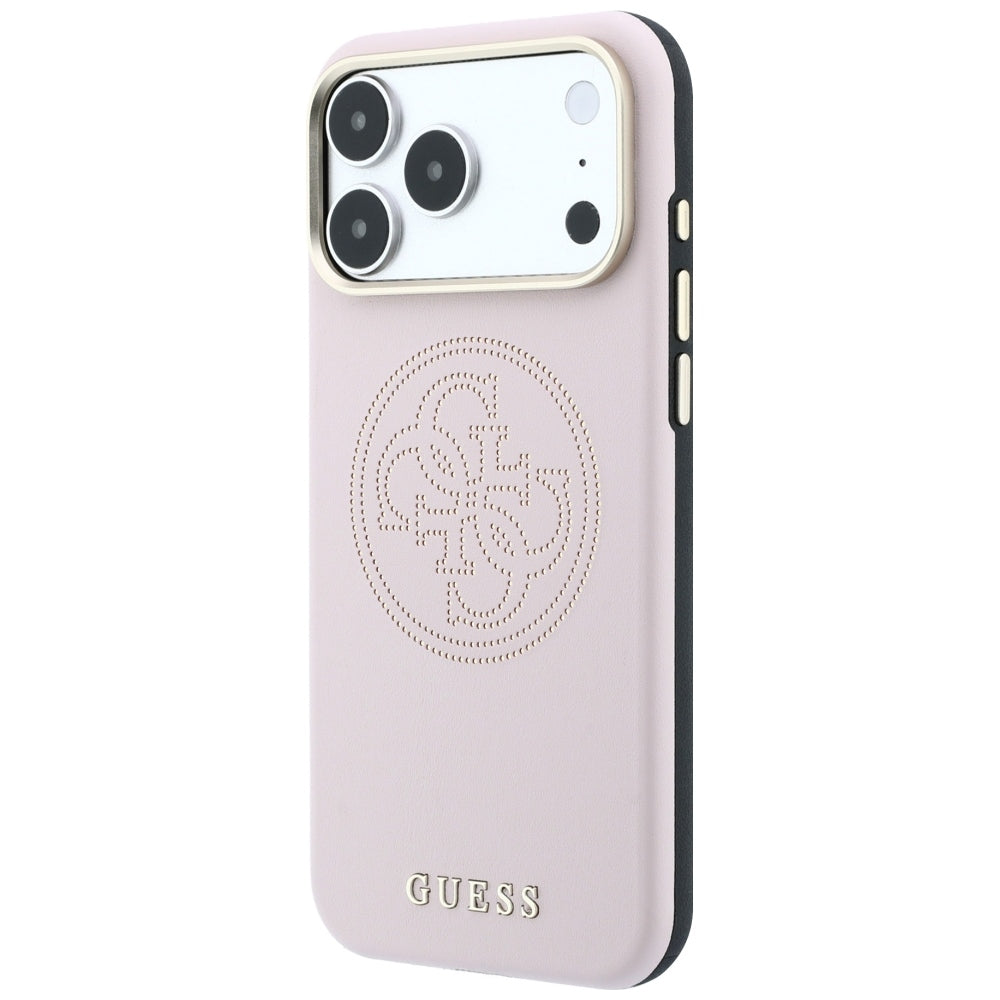 MagSafe tok Apple iPhone 18 Pro Max / 17 Pro Max, Guess, Perforált 4G, Rózsaszín
