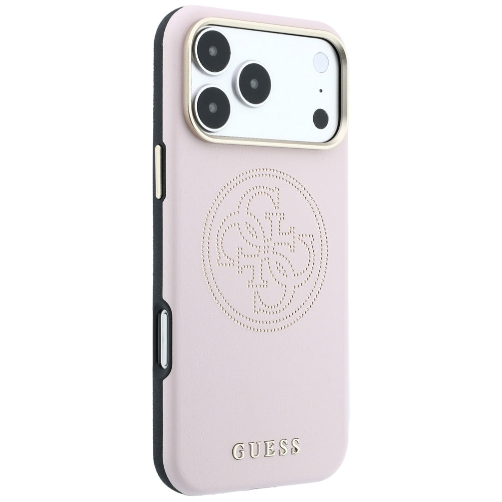 MagSafe tok Apple iPhone 18 Pro Max / 17 Pro Max, Guess, Perforált 4G, Rózsaszín