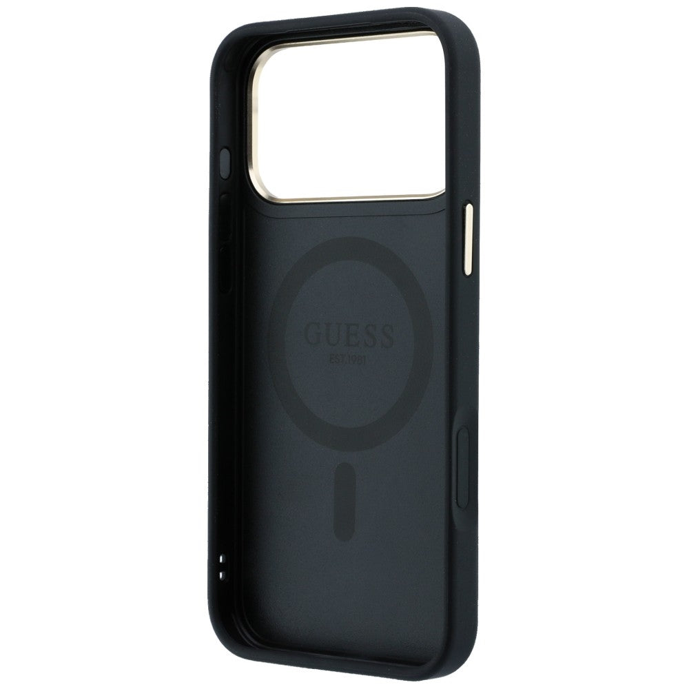 MagSafe tok Apple iPhone 18 Pro Max / 17 Pro Max készülékhez, Guess, Ring Stand Classic Logo, Fekete