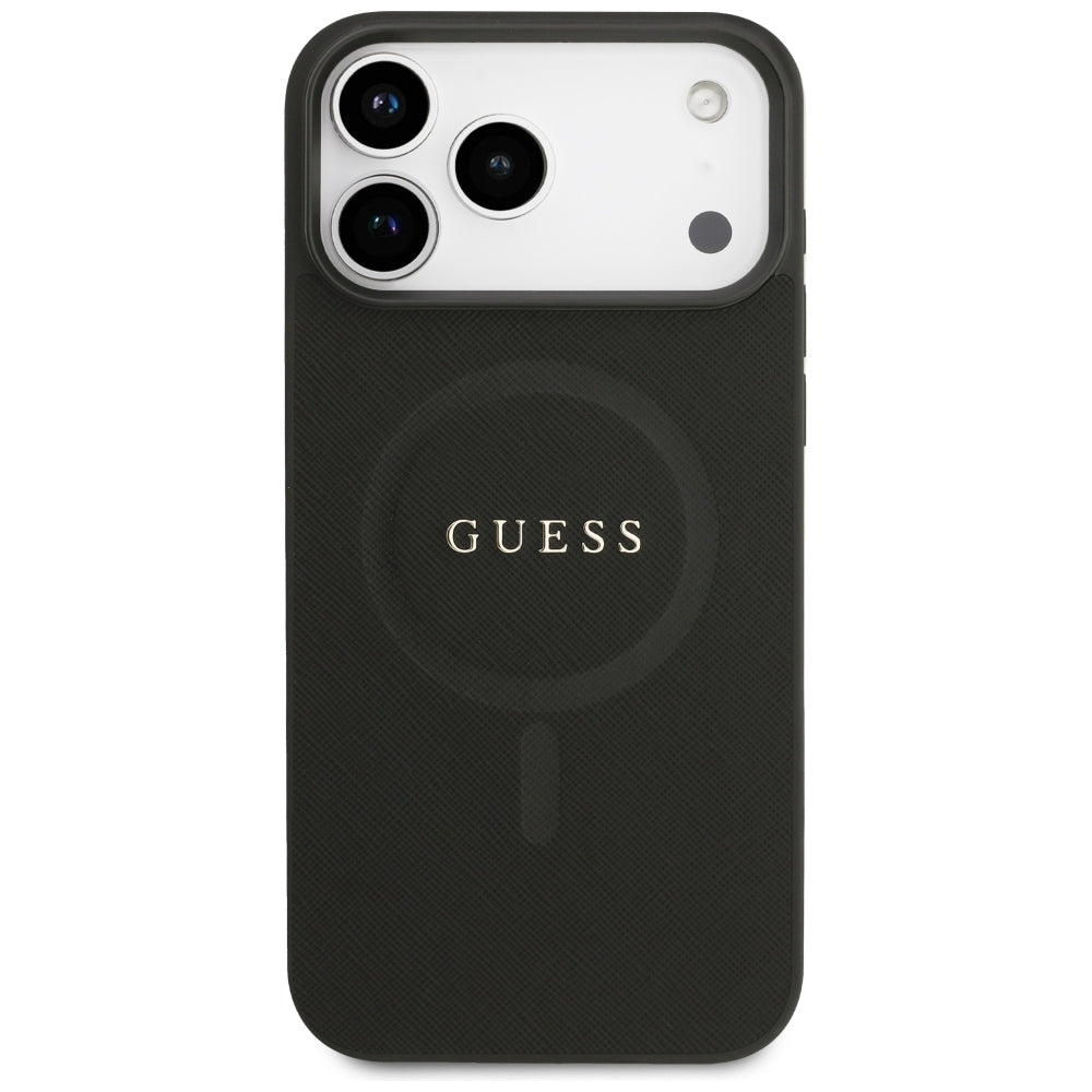 MagSafe tok Apple iPhone 18 Pro Max / 17 Pro Max készülékhez, Guess, Saffiano, Fekete
