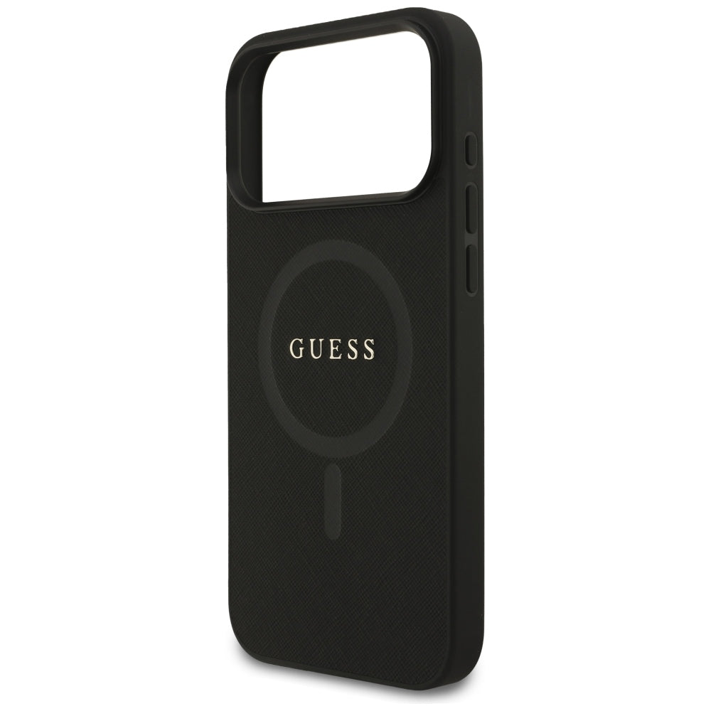 MagSafe tok Apple iPhone 18 Pro Max / 17 Pro Max készülékhez, Guess, Saffiano, Fekete