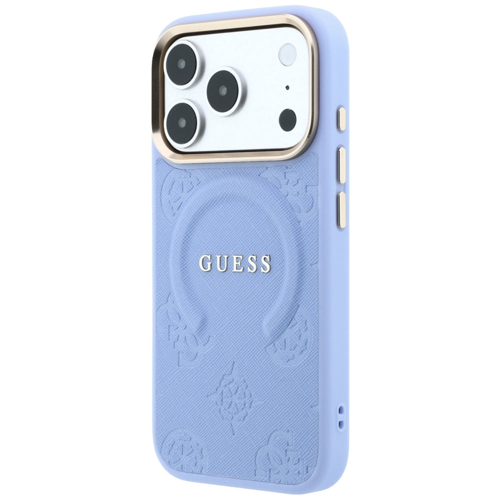 MagSafe tok Apple iPhone 18 Pro Max / 17 Pro Max készülékhez, Guess, Saffiano Peony Ring, Kék