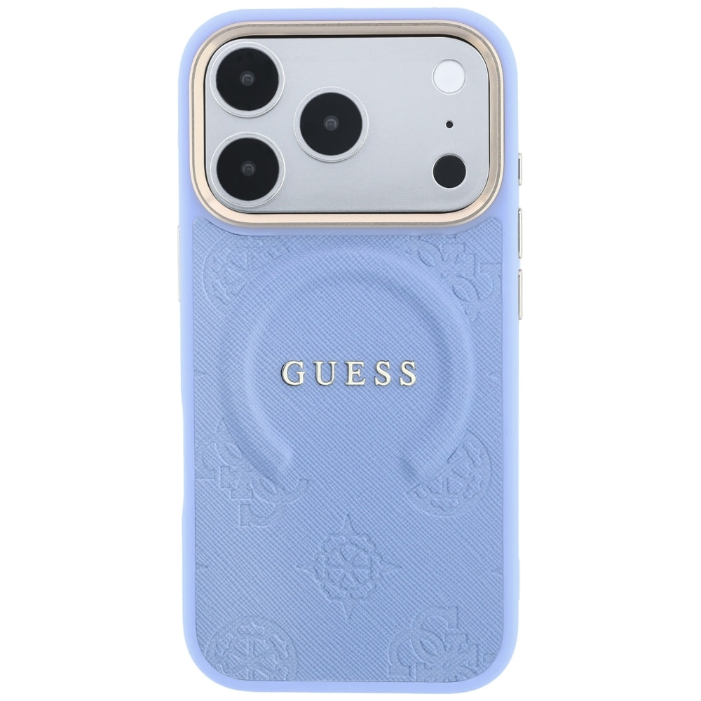 MagSafe tok Apple iPhone 18 Pro Max / 17 Pro Max készülékhez, Guess, Saffiano Peony Ring, Kék