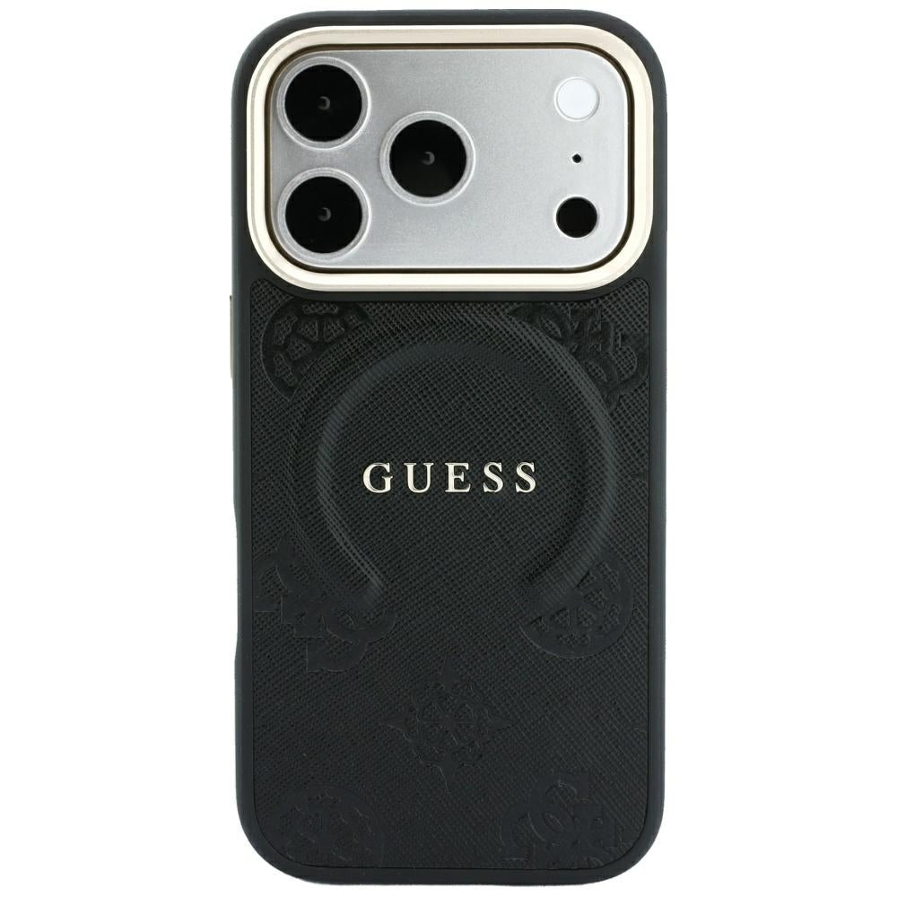 MagSafe tok Apple iPhone 18 Pro Max / 17 Pro Max készülékhez, Guess, Saffiano Peony Ring, Fekete
