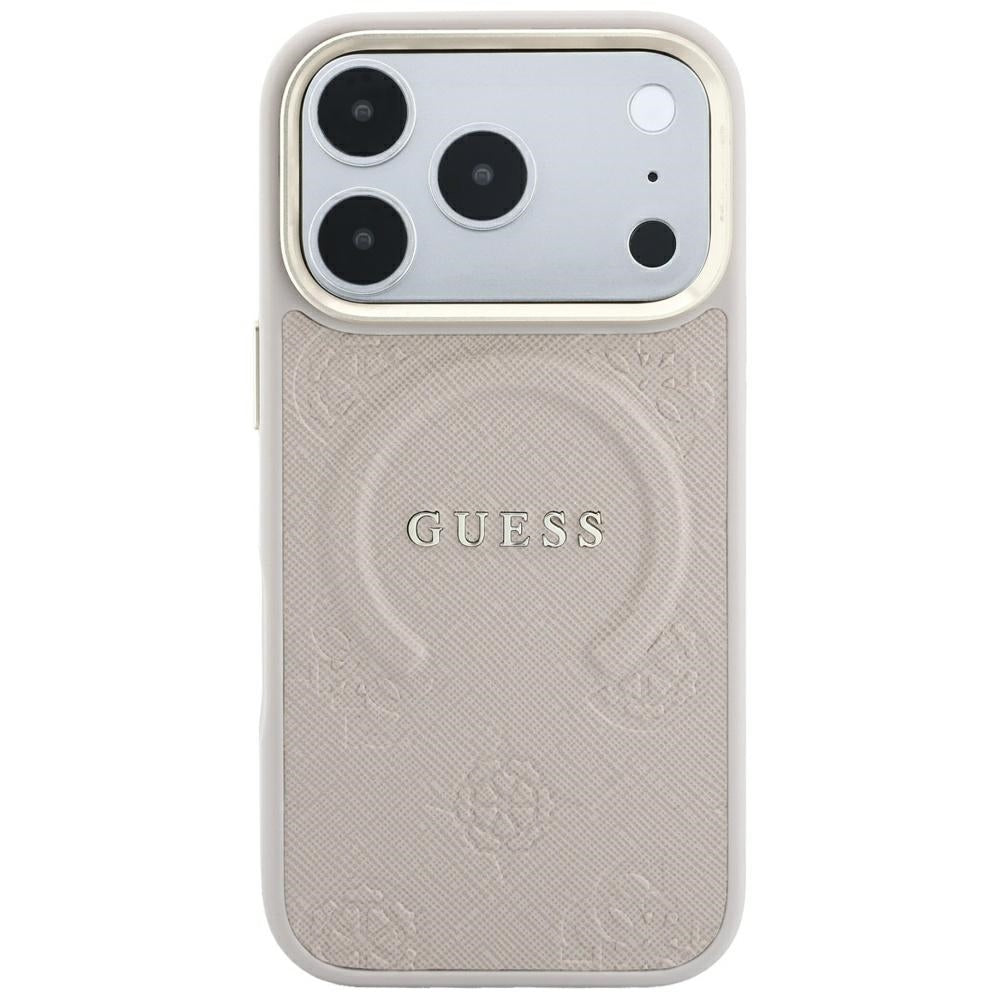 MagSafe tok Apple iPhone 18 Pro Max / 17 Pro Max készülékhez, Guess, Saffiano Peony Ring, Rózsaszín
