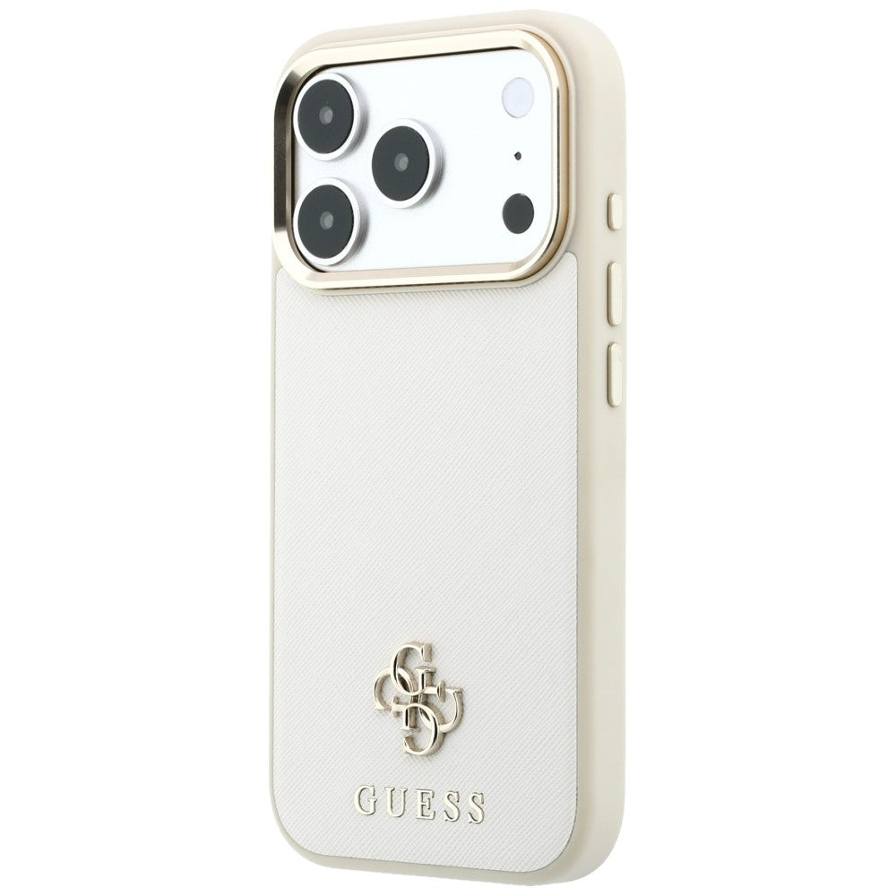 MagSafe tok Apple iPhone 18 Pro Max / 17 Pro Max, Guess, Saffiano Small 4G Classic, Bézs