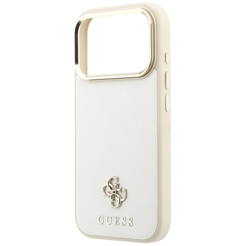 MagSafe tok Apple iPhone 18 Pro Max / 17 Pro Max, Guess, Saffiano Small 4G Classic, Bézs
