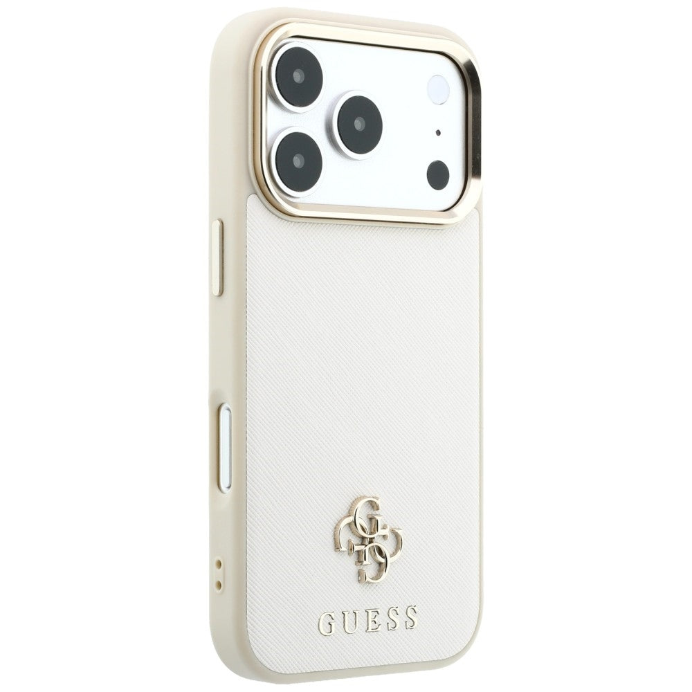 MagSafe tok Apple iPhone 18 Pro Max / 17 Pro Max, Guess, Saffiano Small 4G Classic, Bézs