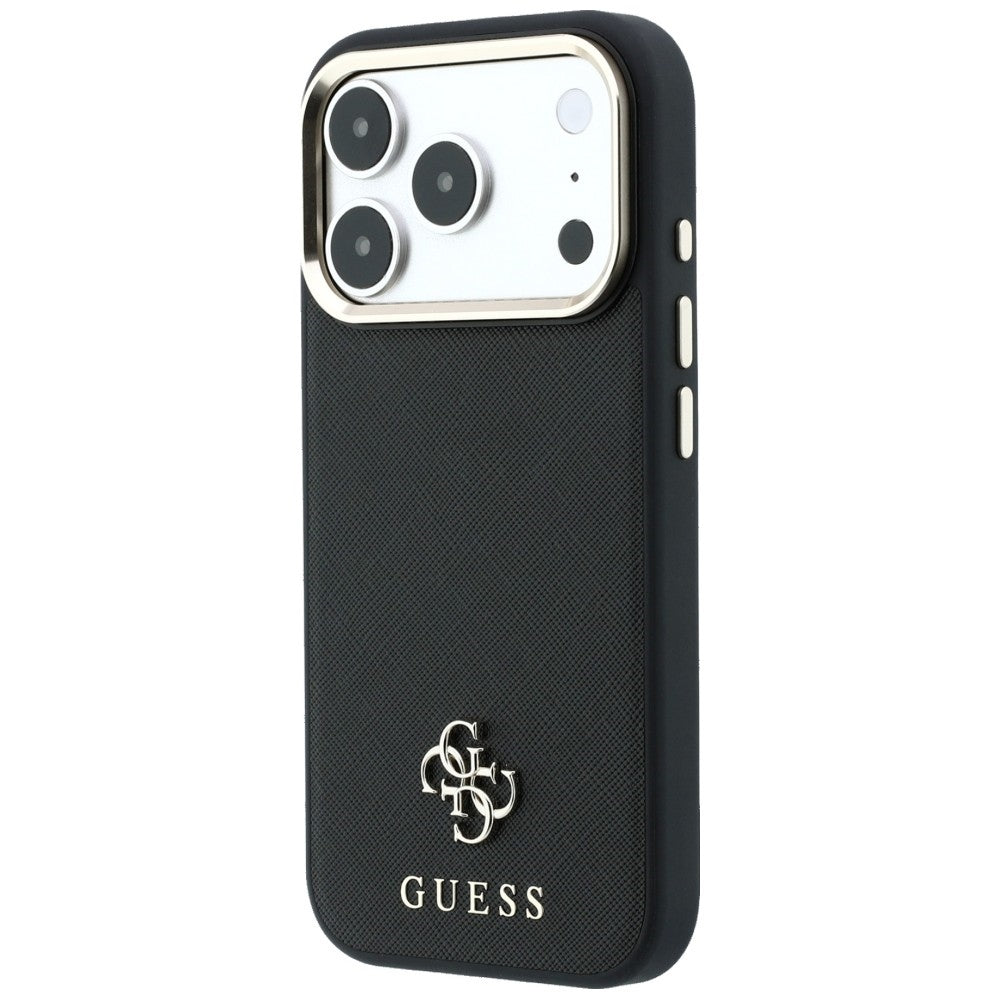 MagSafe tok Apple iPhone 18 Pro Max / 17 Pro Max készülékhez, Guess, Saffiano Small 4G Classic, Fekete