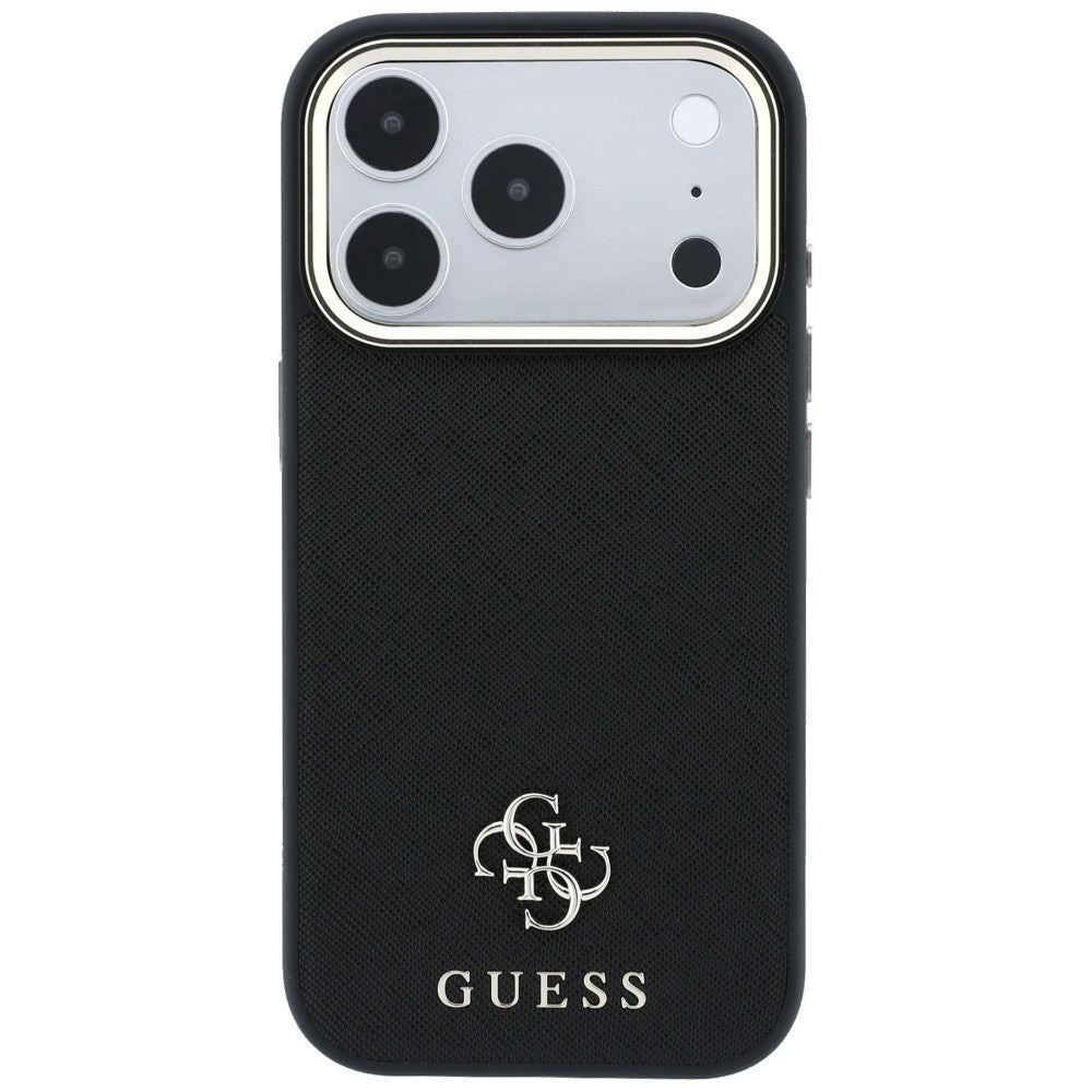 MagSafe tok Apple iPhone 18 Pro Max / 17 Pro Max készülékhez, Guess, Saffiano Small 4G Classic, Fekete