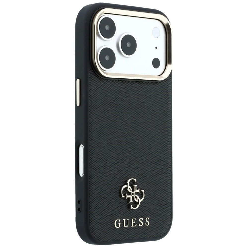 MagSafe tok Apple iPhone 18 Pro Max / 17 Pro Max készülékhez, Guess, Saffiano Small 4G Classic, Fekete