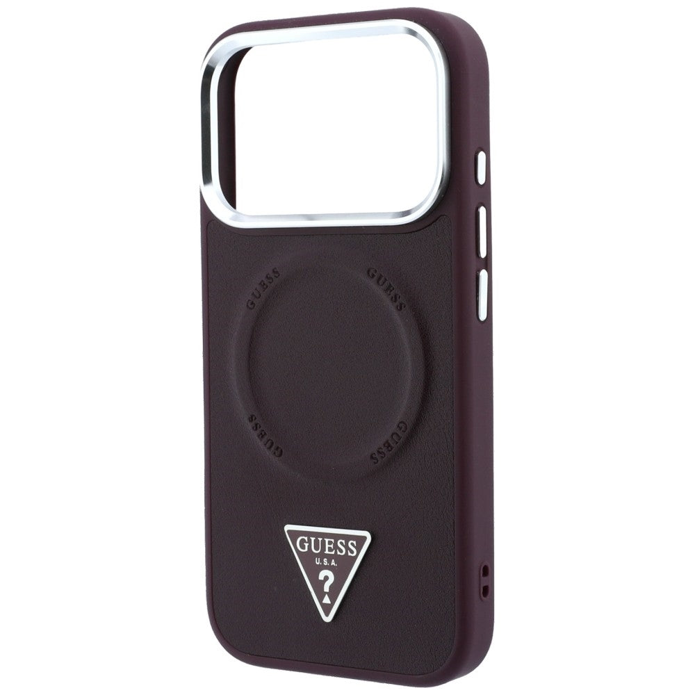 Guess Triangle Logo bordó MagSafe tok Apple iPhone 18 Pro Max / 17 Pro Max készülékhez