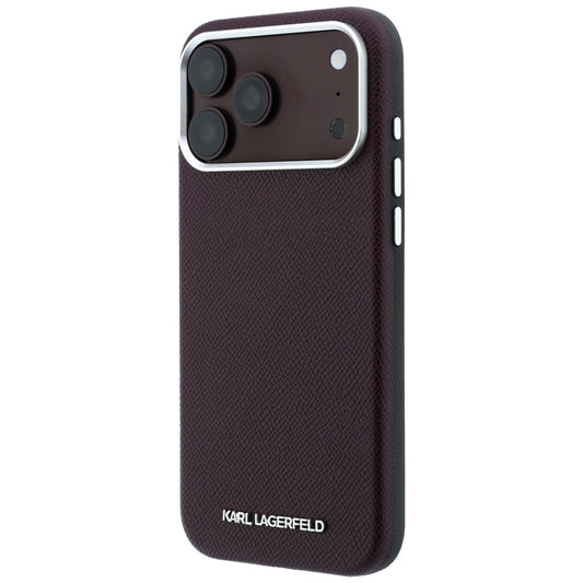MagSafe tok Apple iPhone 18 Pro Max / 17 Pro Max készülékhez, Karl Lagerfeld, Barázdált Hosszúkás Logó, Bordó