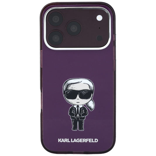 MagSafe tok Apple iPhone 18 Pro Max / 17 Pro Max készülékhez, Karl Lagerfeld, IML Ikonik Sketch Print, Bordó