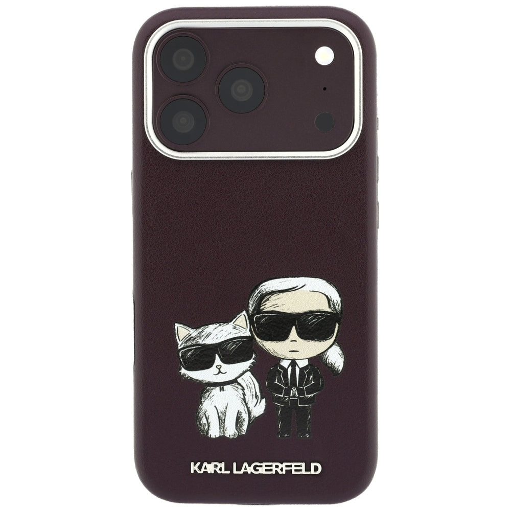 MagSafe tok Apple iPhone 18 Pro Max / 17 Pro Max számára, Karl Lagerfeld, KC Bodies Sketch, Bordó