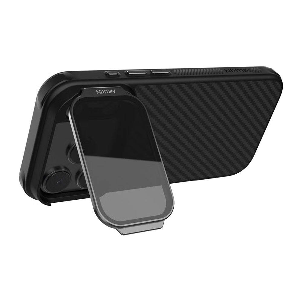 MagSafe tok Apple iPhone 18 Pro Max / 17 Pro Max készülékhez, Nillkin, CarboProp átlátszó fekete lencsevédővel, fekete