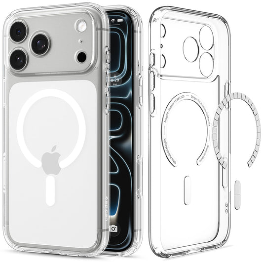 MagSafe tok Apple iPhone 18 Pro Max / 17 Pro Max készülékhez, Spigen, Ultra Hybrid, Átlátszó Fehér ACS12118