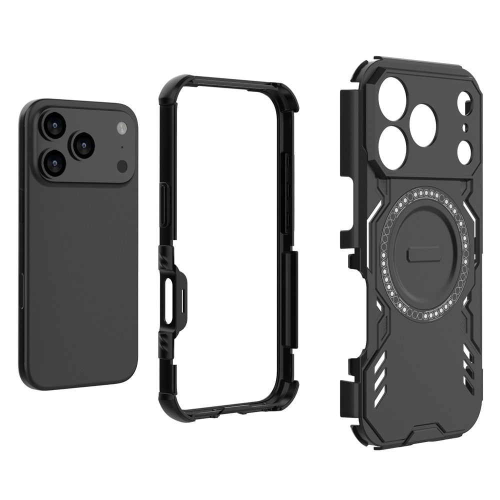 MagSafe tok Apple iPhone 18 Pro Max / 17 Pro Max készülékhez, Techsuit, ArmorMag, Fekete