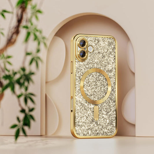 MagSafe tok Apple iPhone 18 Pro Max / 17 Pro Max készülékhez, Techsuit, Luxus Csillogás, Világos Zöld