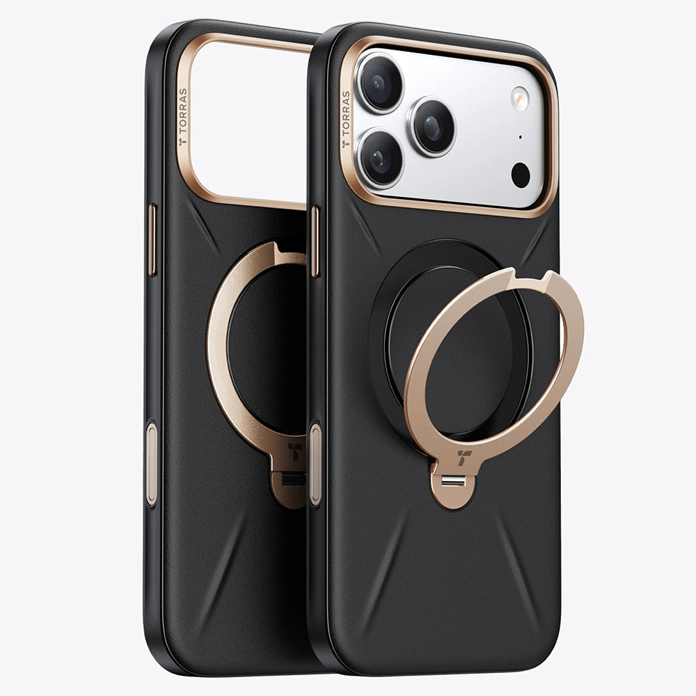 MagSafe tok Apple iPhone 18 Pro Max / 17 Pro Max készülékhez, Torras, QPRO bőr, fekete