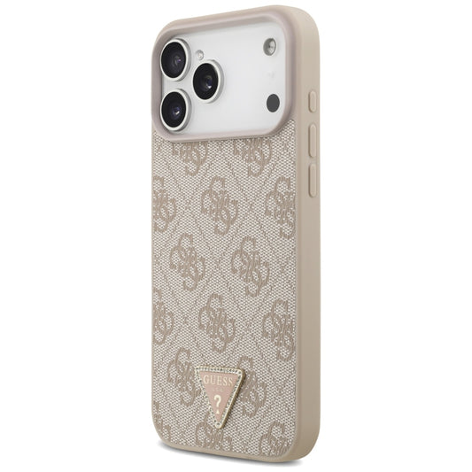 MagSafe tok Apple iPhone 18 Pro Max-hoz, Guess, 4G Triangle Strass, Rózsaszín
